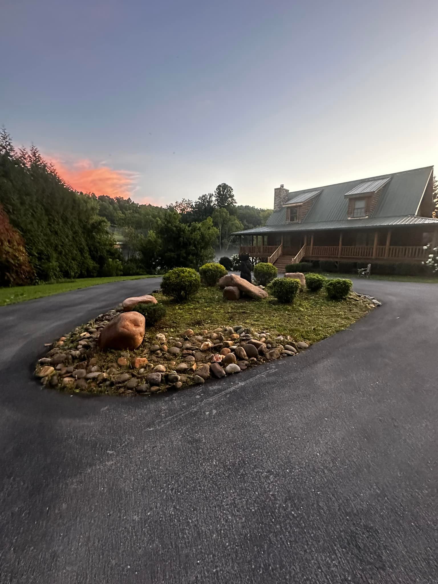 Property after overgrowth trimming - clean and cleared